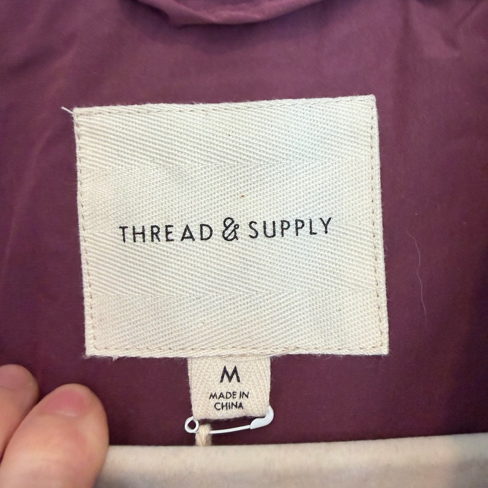 Thread & Supply Maroon Puffer Cropped Vest - Picture 4 of 6